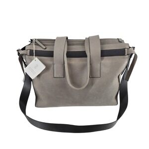 Brunello Cucinelli Taupe Leather Monili Bead Tote Bag Mens Womens Luxury Satchel